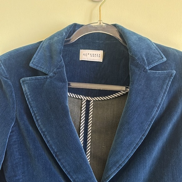 Parker Smith Velvet Blazer Midnight Blue Size Medium - Picture 6 of 9